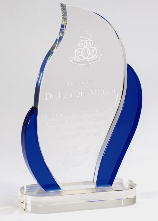 Can this award be made with red sides instead of the blue?  Thank you.